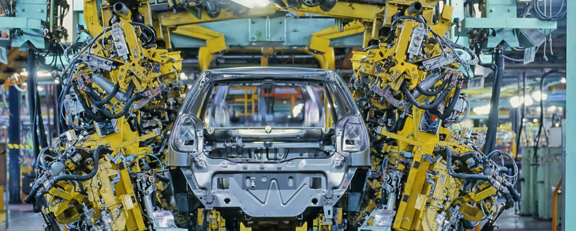 Auto in der Fabrik.