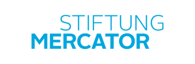 Logo Stiftung Mercator in blauer Schrift