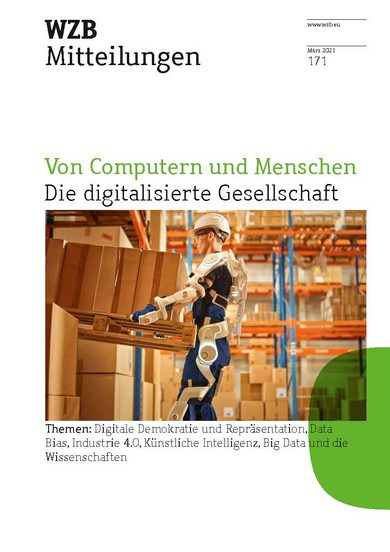 Cover WZB-Mitteilungen 171: Mann mit Exoskelett